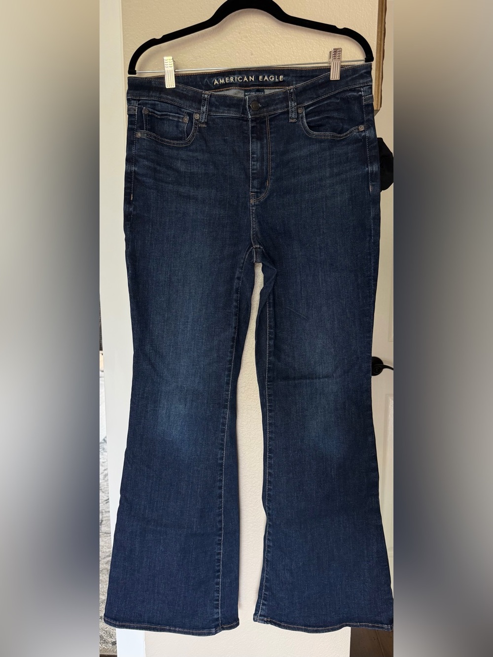 American Eagle Outfitters Dark Blue Flare Jeans - Sz. 12 Regular